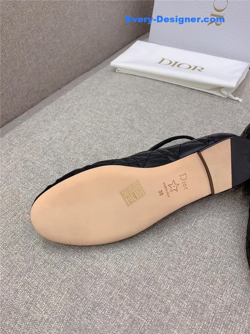 d10r new D1am0nd pearl flat shoes