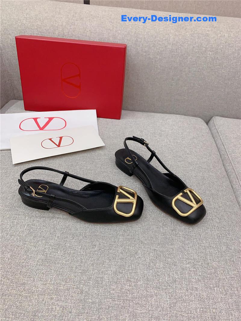 valentino new square toe low heel shoes