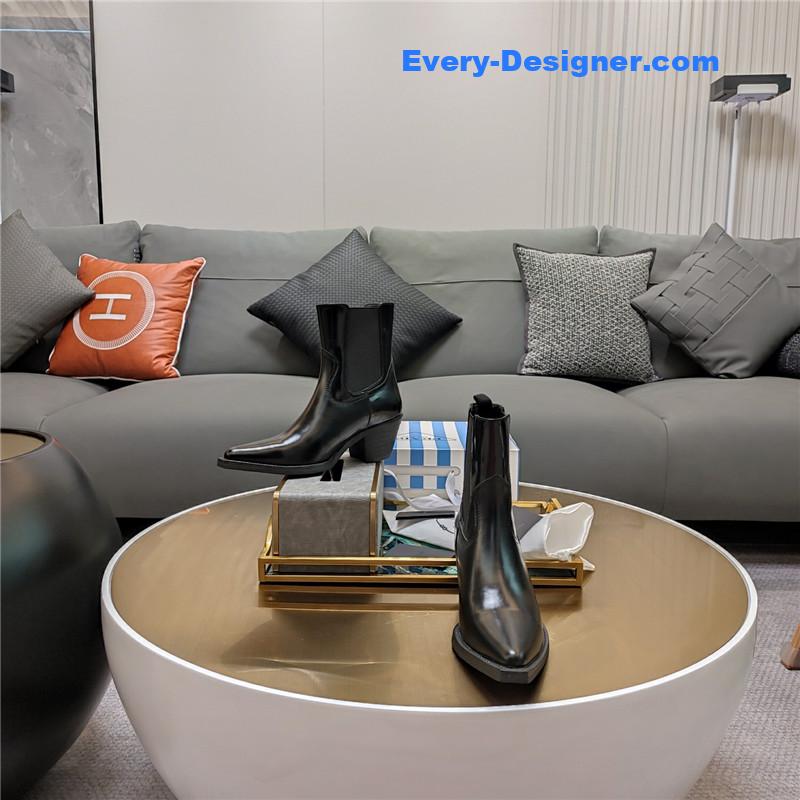 Pra*a brushed leather ankle boots