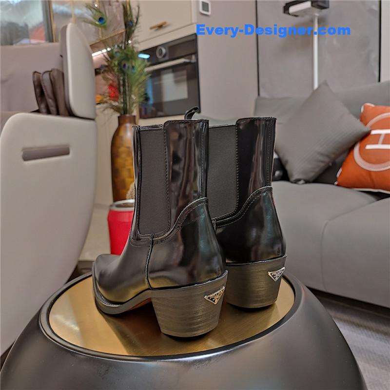 Pra*a brushed leather ankle boots