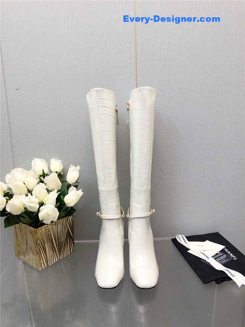 Ch**el new crocodile pattern high heel boots