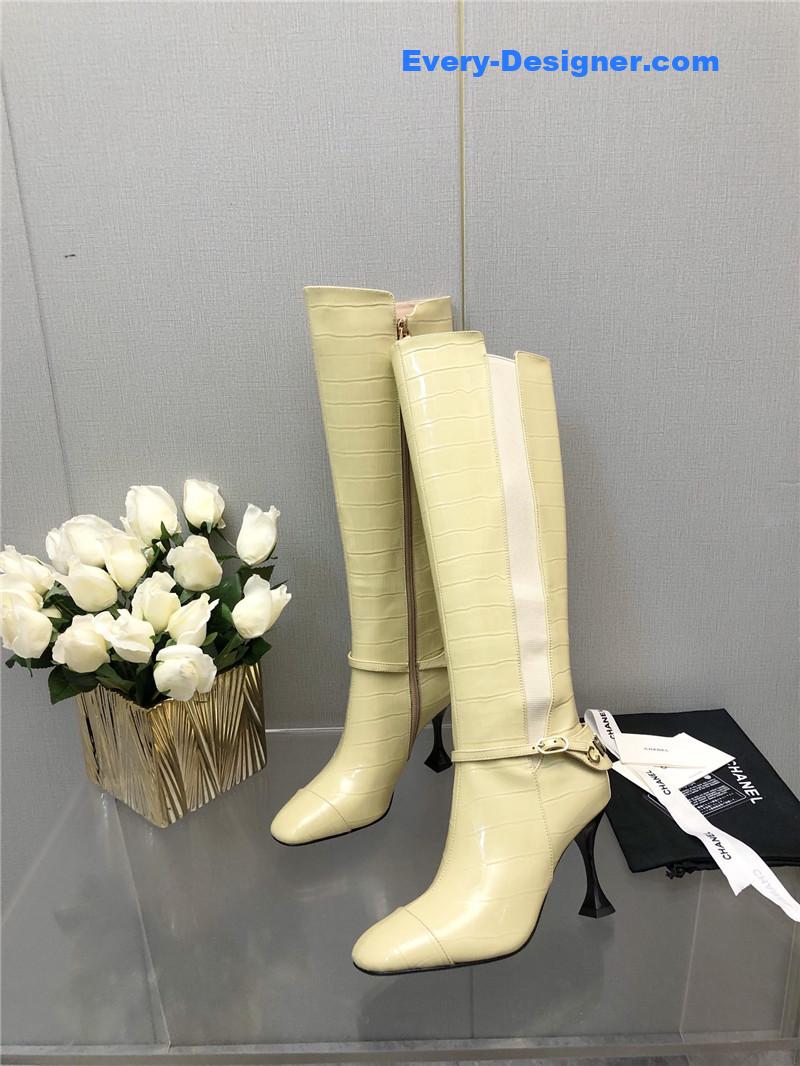 Ch**el new crocodile pattern high heel boots