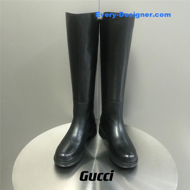 Gvc*1 black Gvc*1ssima leather gg tall riding boots