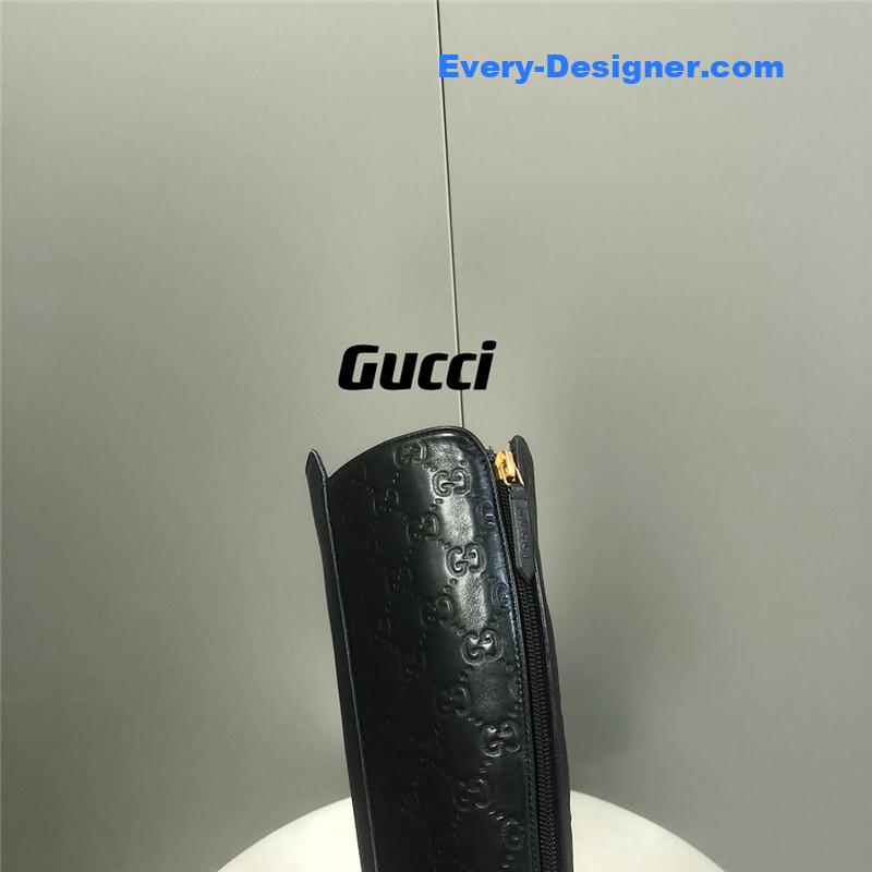 Gvc*1 black Gvc*1ssima leather gg tall riding boots