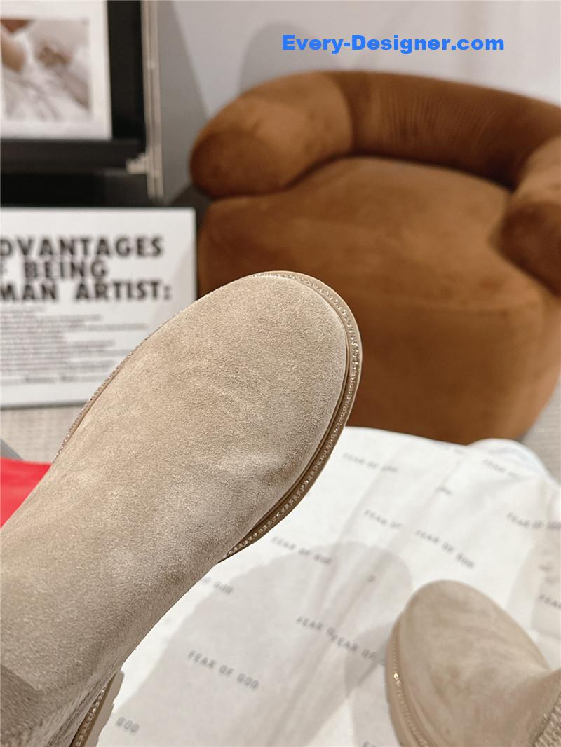 Rene Caovilla Knit Leather Knee-High Boots Women