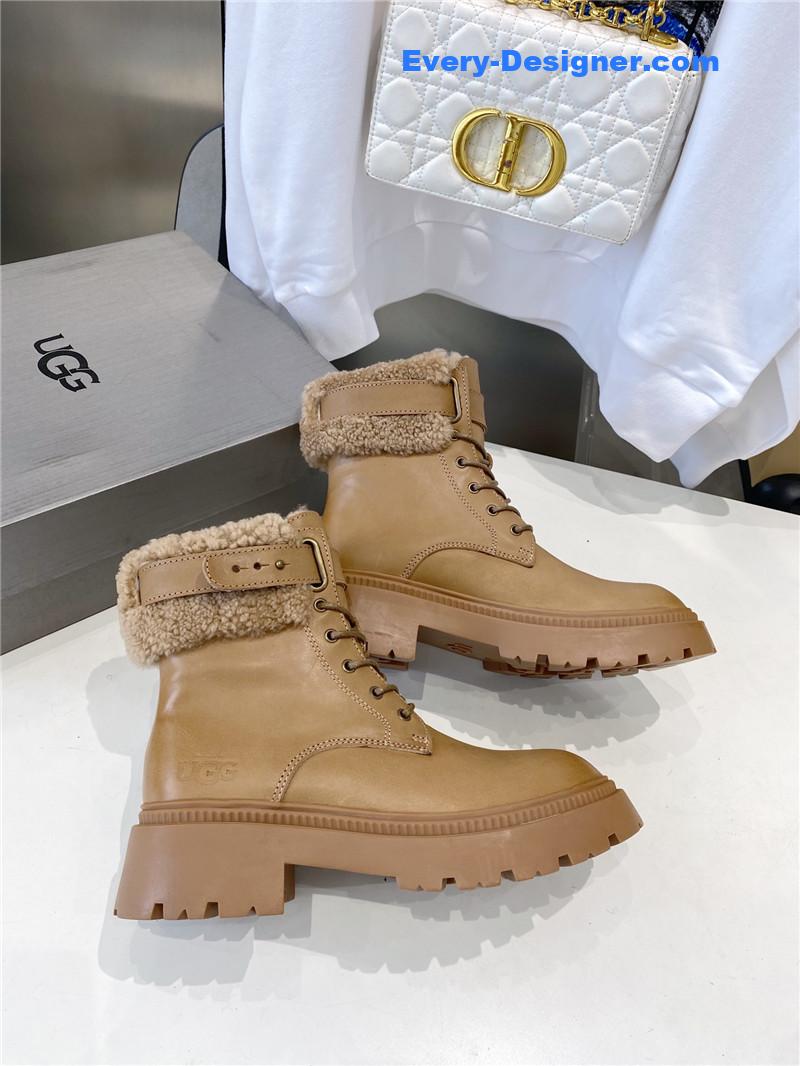UGG Shearling Lace-Up Boots