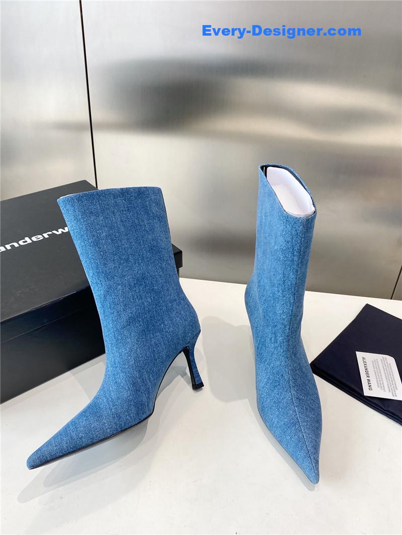 Alexander Wang Delphine 90mm denim boots women