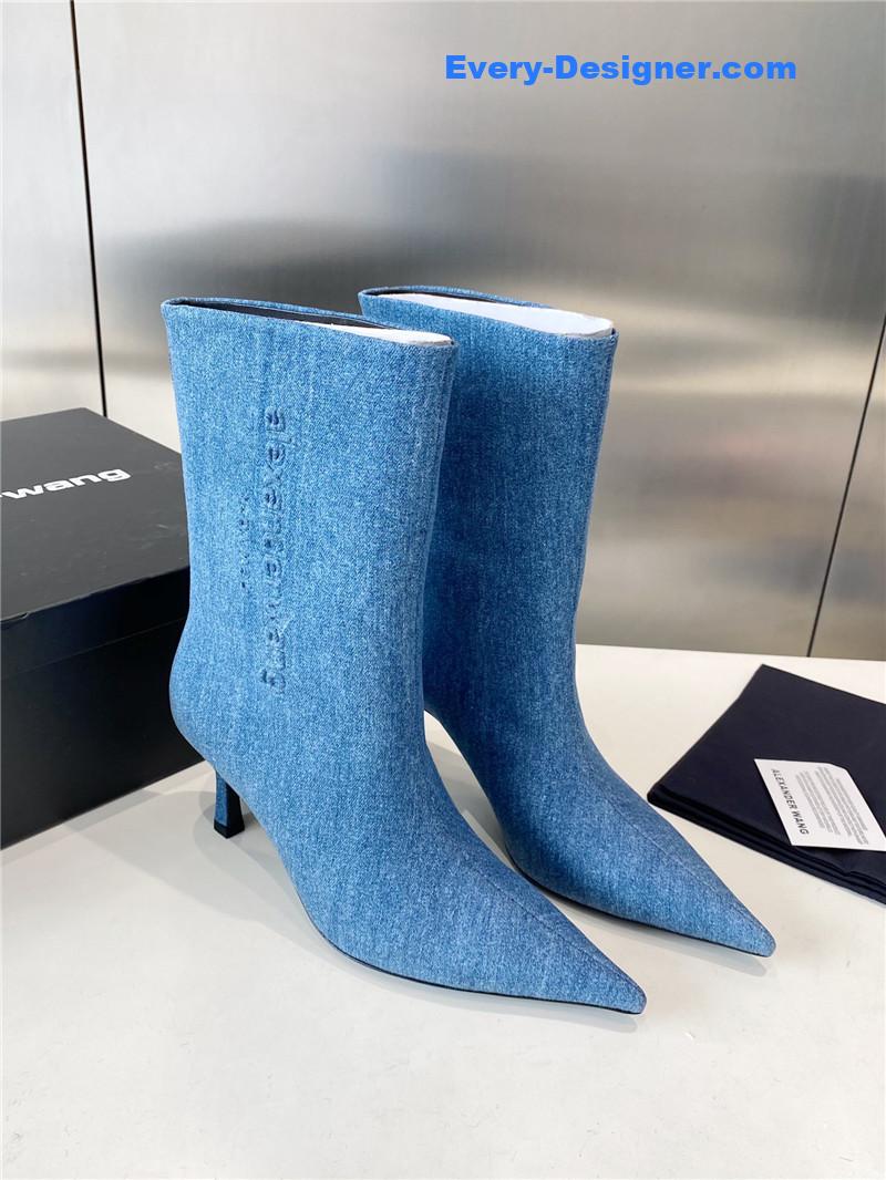 Alexander Wang Delphine 90mm denim boots women