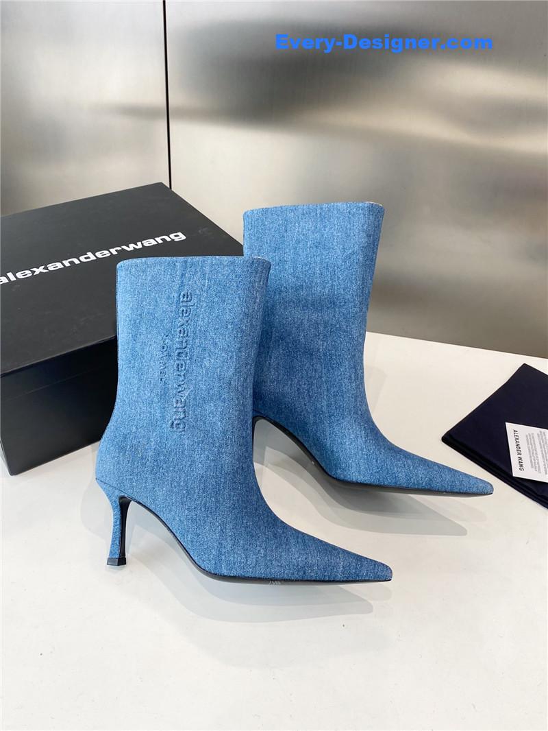 Alexander Wang Delphine 90mm denim boots women