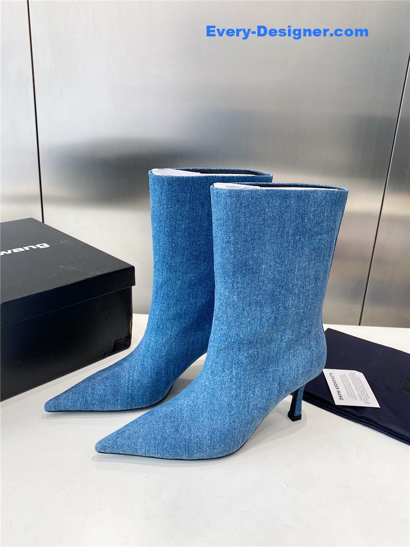 Alexander Wang Delphine 90mm denim boots women