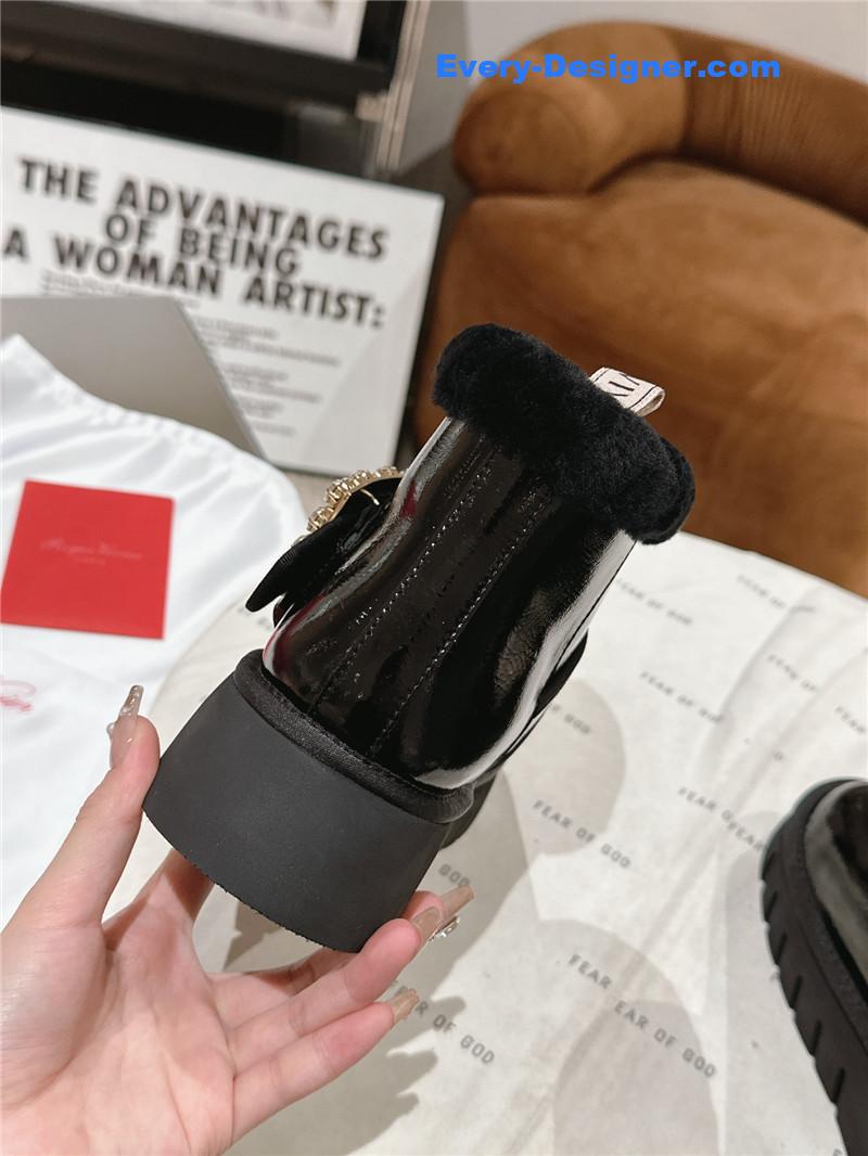 Roger Vivier Viv’ Shearling Winter Boots