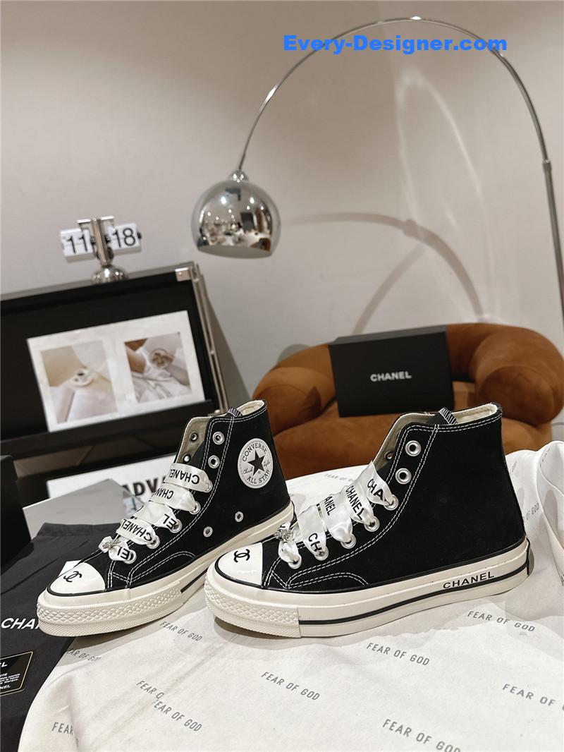 Chanel co-branded converse canvas shoes