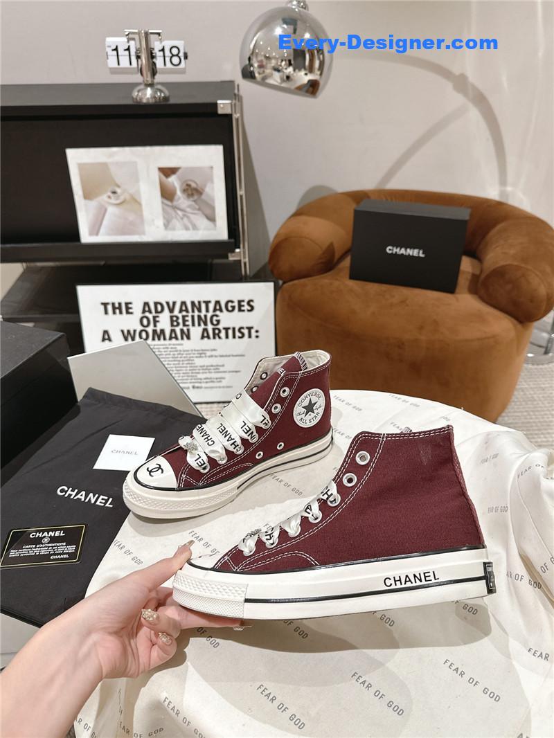 Chanel co-branded converse canvas shoes