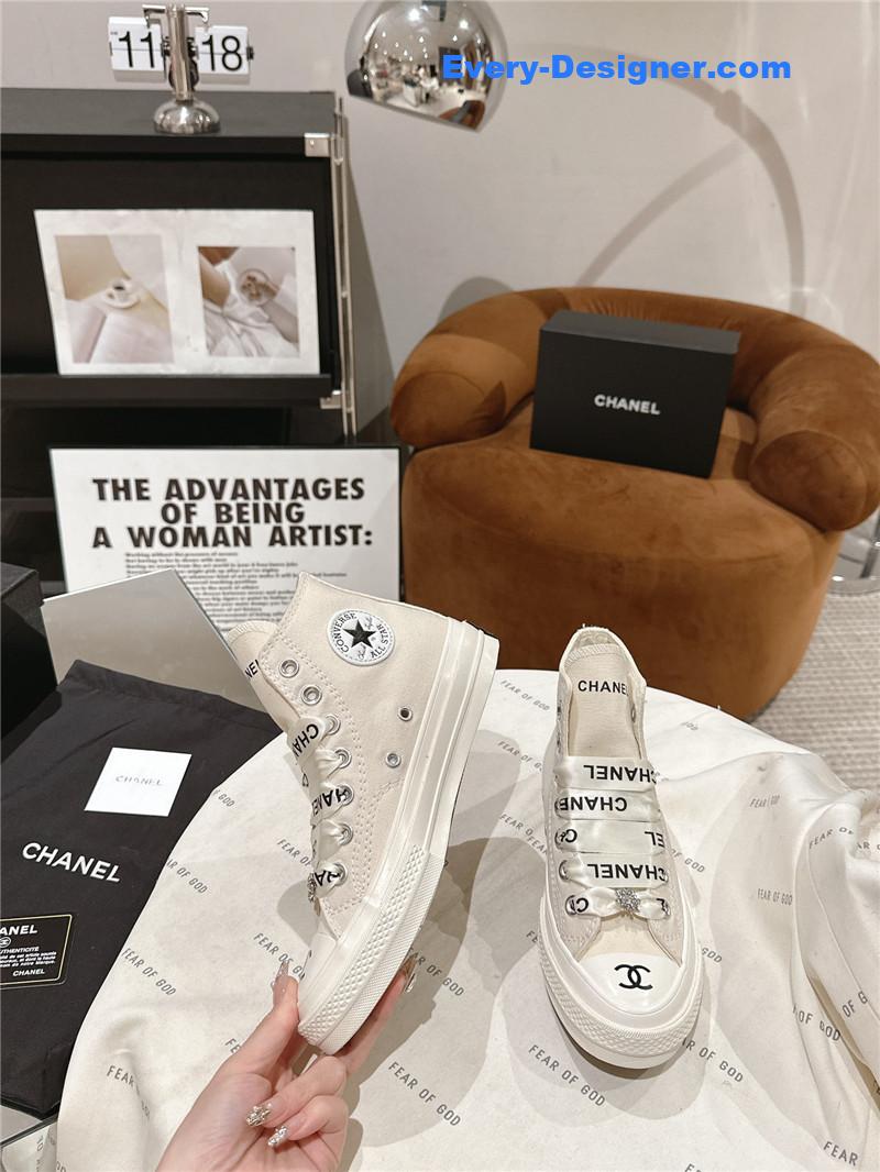 Ch**el co-branded converse canvas shoes