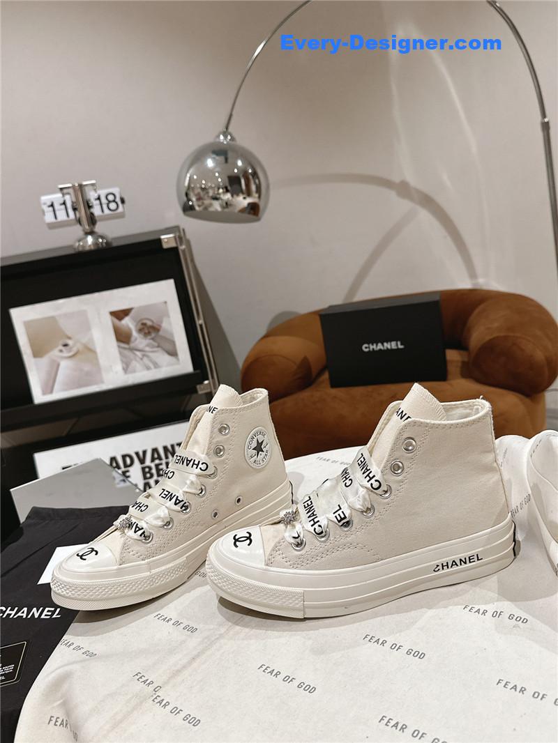 Chanel co-branded converse canvas shoes