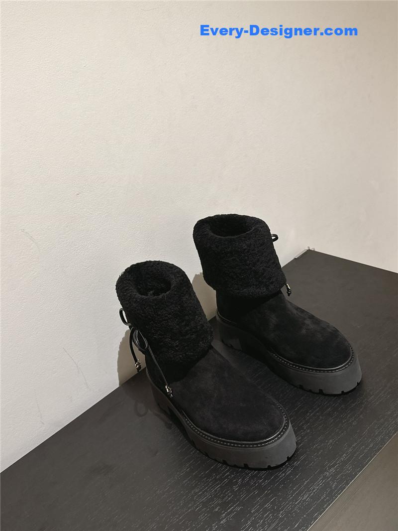 Celine Bulky Cropped Boot in Black