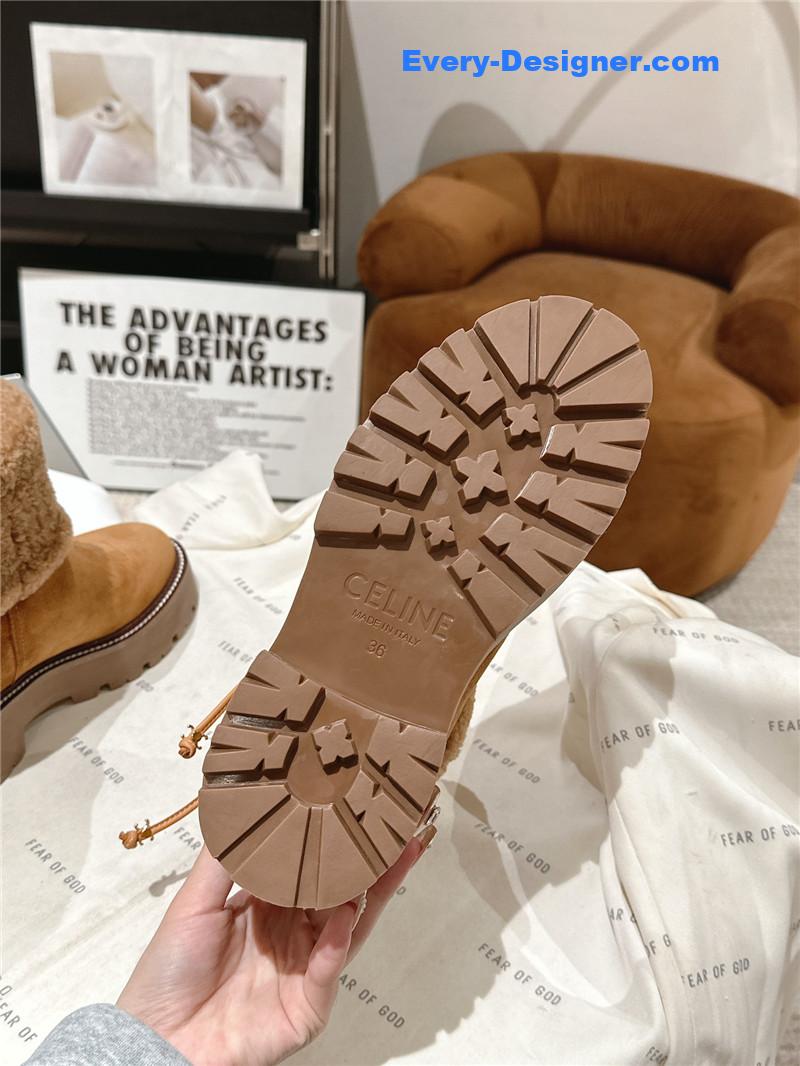 Ce1i*e bulky cropped boot brown