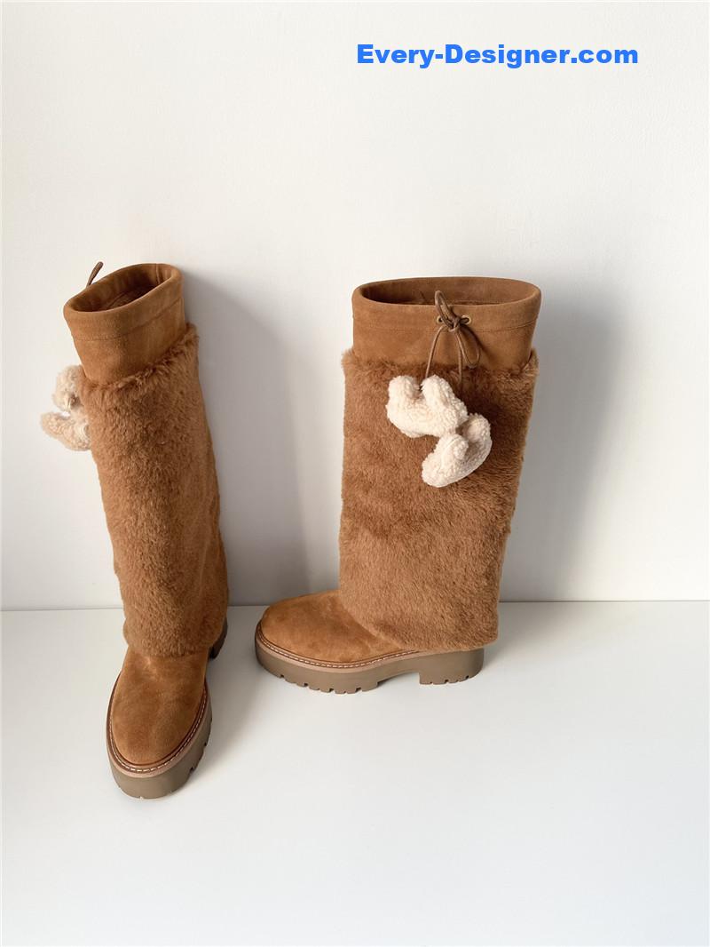 Ce1i*e suede bulky high boot in brown