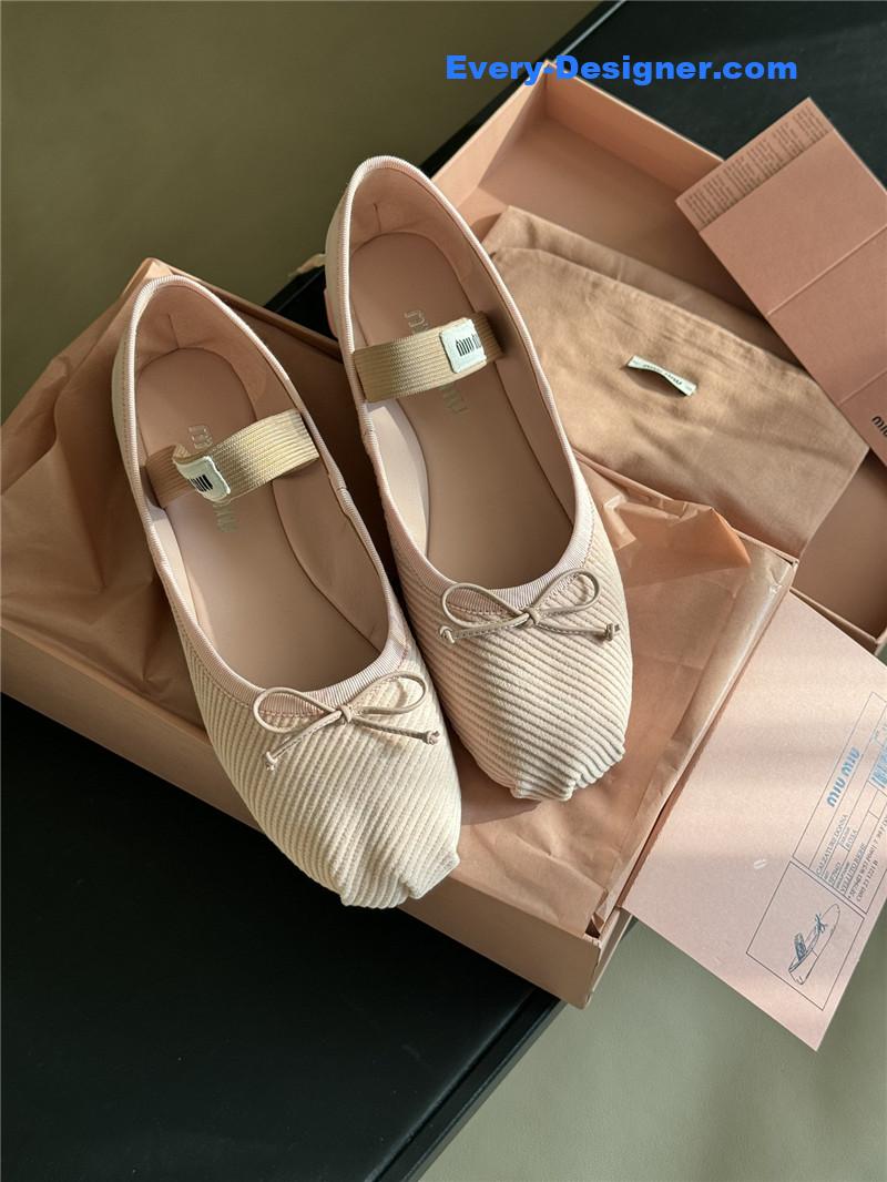 miumiu corduroy upper shoes