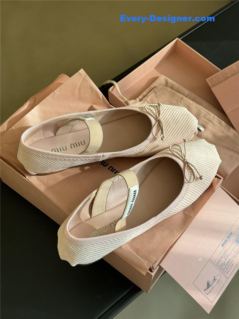 miumiu corduroy upper shoes