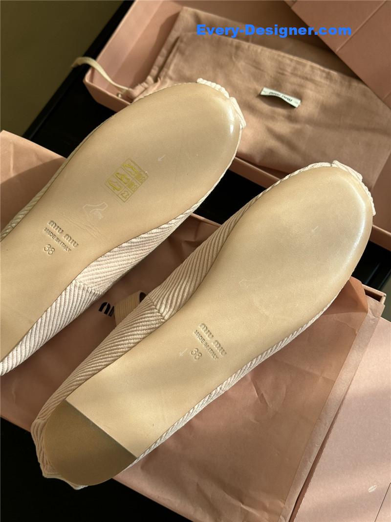 miumiu corduroy upper shoes