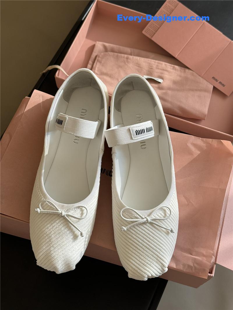 miumiu corduroy upper shoes