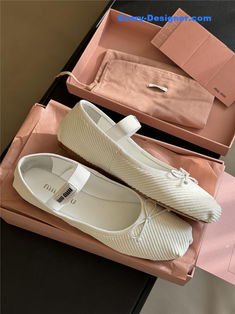 miumiu corduroy upper shoes