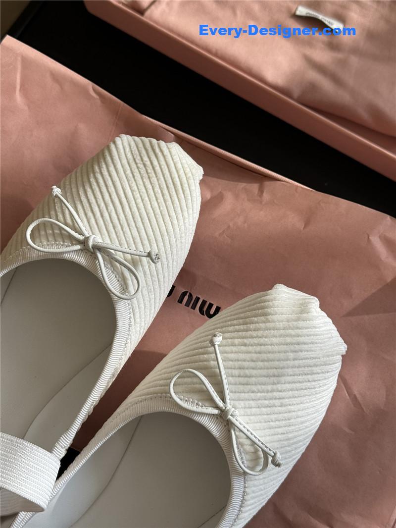 miumiu corduroy upper shoes