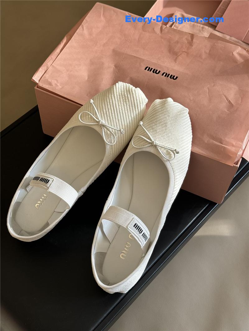 miumiu corduroy upper shoes