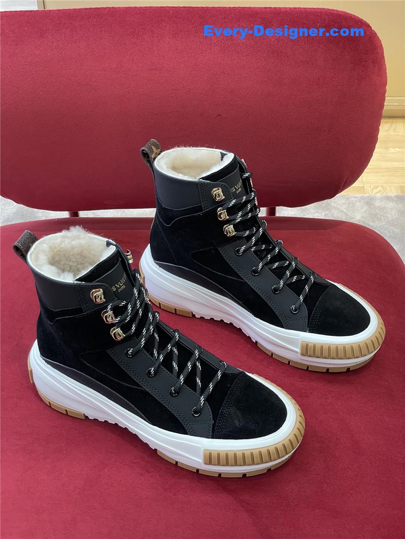 Louis Vuitton LV Squad Shearling Sneaker Boots