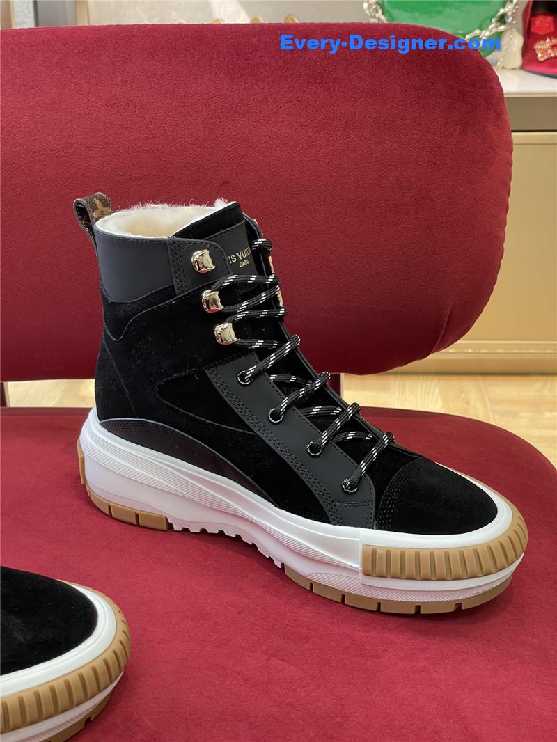 Louis Vuitton LV Squad Shearling Sneaker Boots
