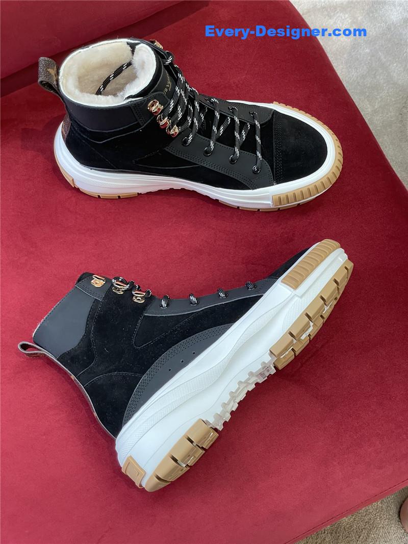 Louis Vuitton LV Squad Shearling Sneaker Boots