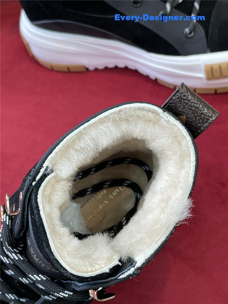 Louis Vuitton LV Squad Shearling Sneaker Boots