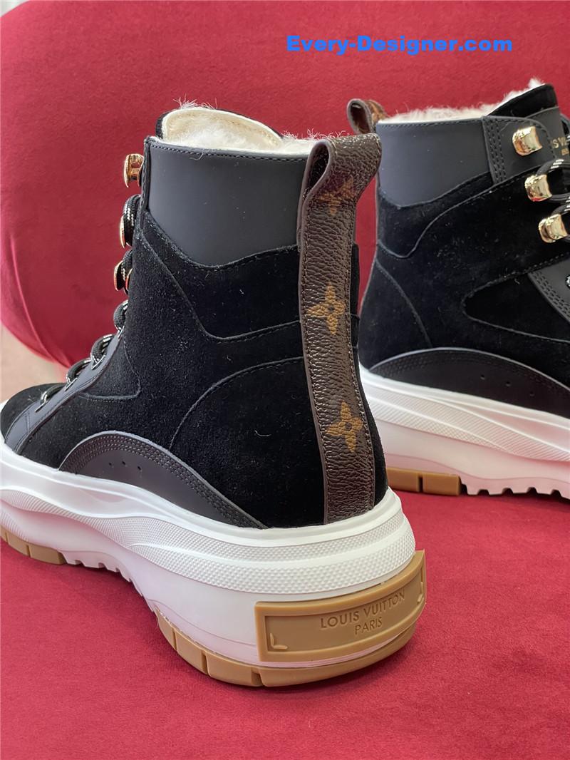 Louis Vuitton LV Squad Shearling Sneaker Boots