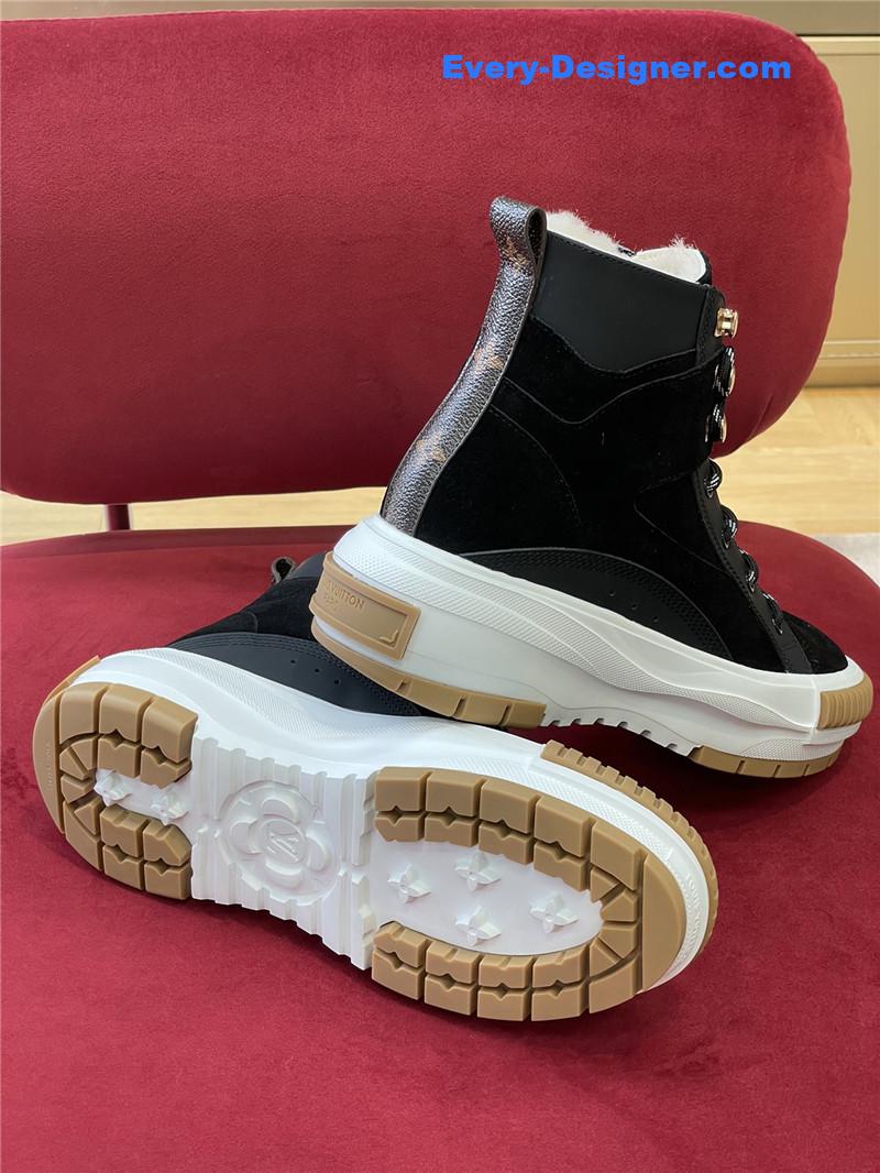 Louis Vuitton LV Squad Shearling Sneaker Boots