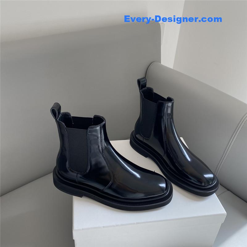 The Row Black Elastic Ranger Chelsea Boots