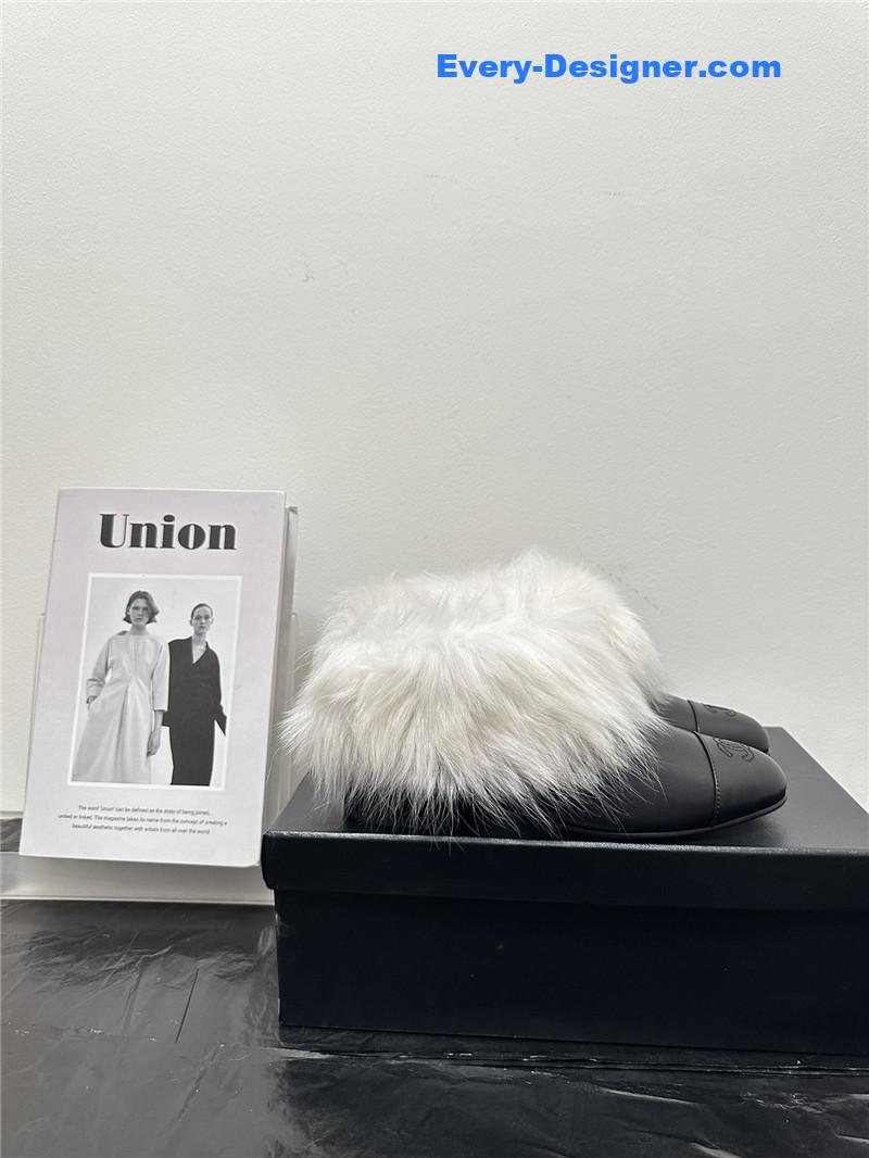 Chanel new princess furry short boots