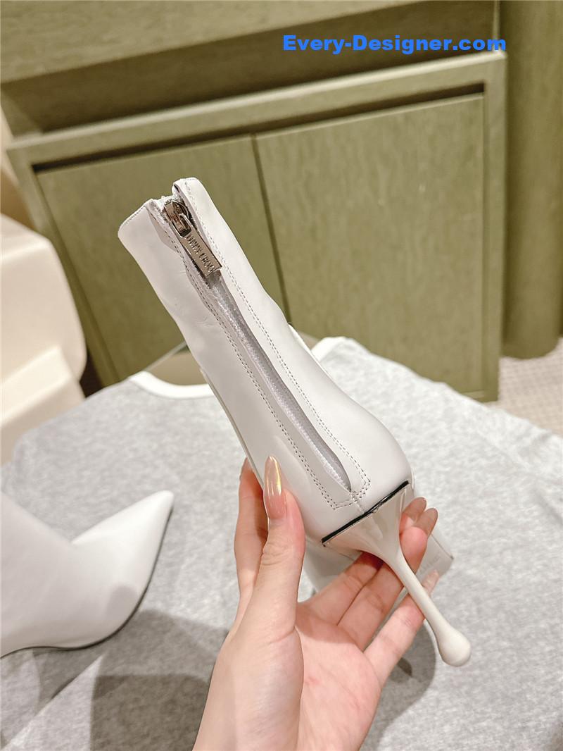 J1m*y Ch00 cycas 80 lambskin ankle boots in white