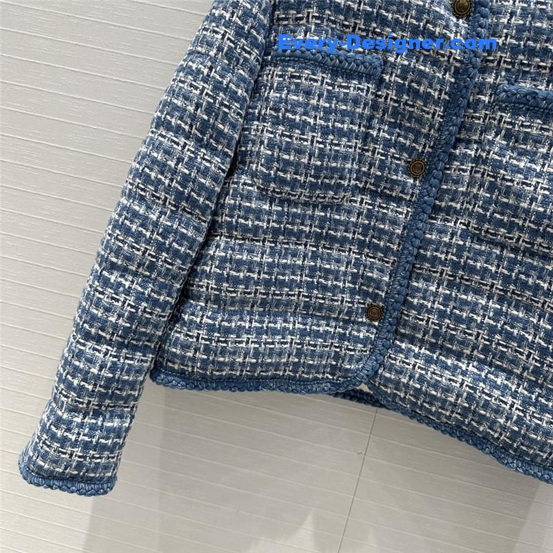 Moncler tweed woven jacket down jacket replica clothes