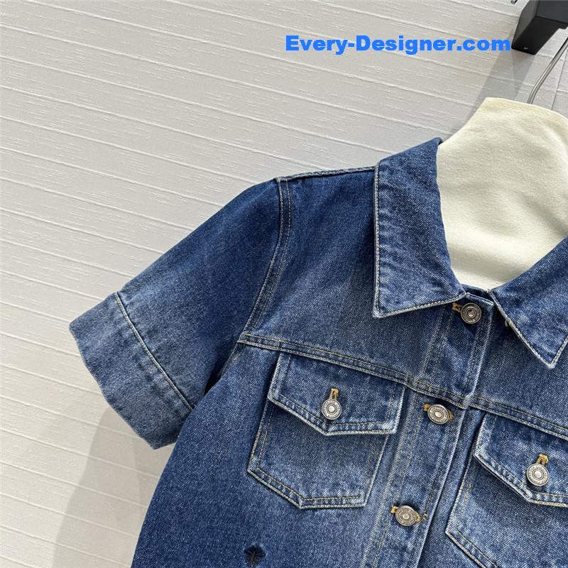 D10r denim short sleeve jacket replica designer clothes