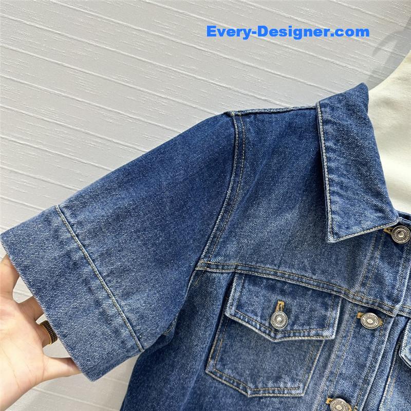 D10r denim short sleeve jacket replica designer clothes