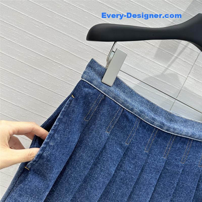 D10r floral denim pleated skirt replica d&g clothing