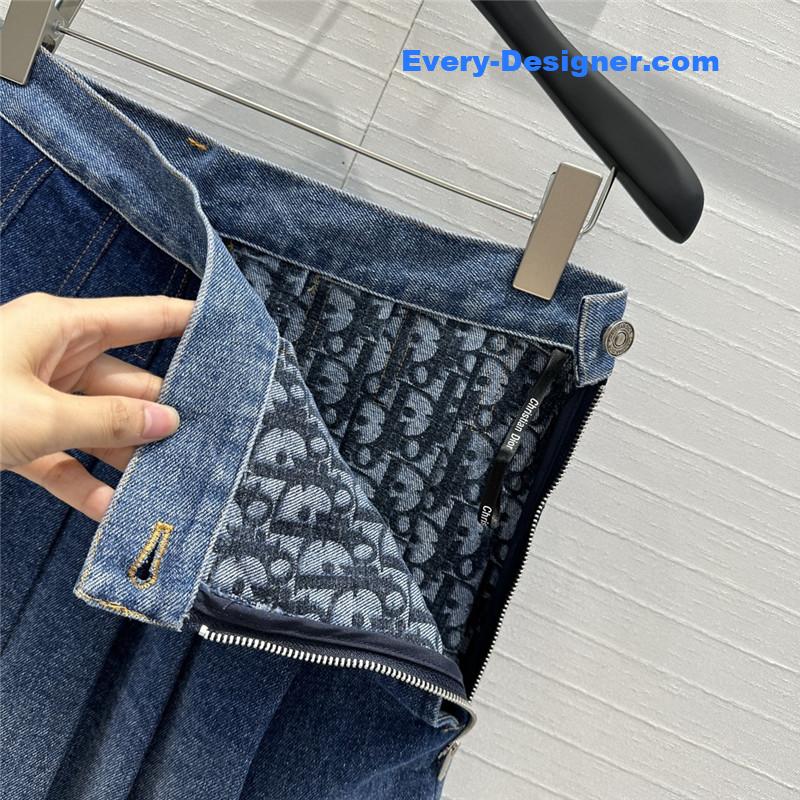 D10r floral denim pleated skirt replica d&g clothing