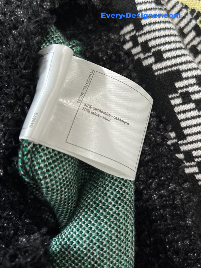 Ch**el color block knitted cardigan jacket replica d&g clothing