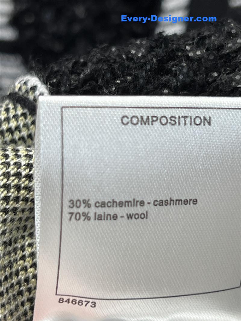 Ch**el color block knitted cardigan jacket replica d&g clothing