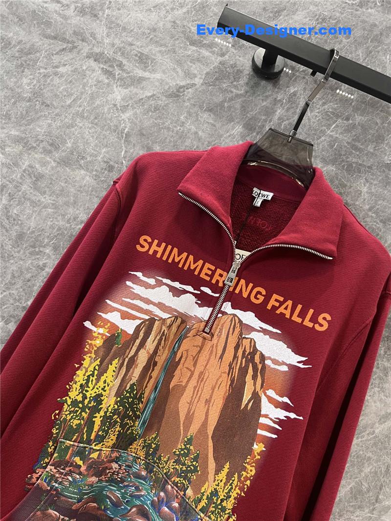 L0ew* half zip stand collar pullover sweatshirt replicas clothes