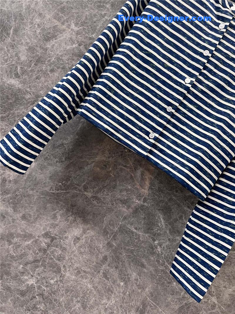 M1um1u striped single-breasted small coat replica designer clothes