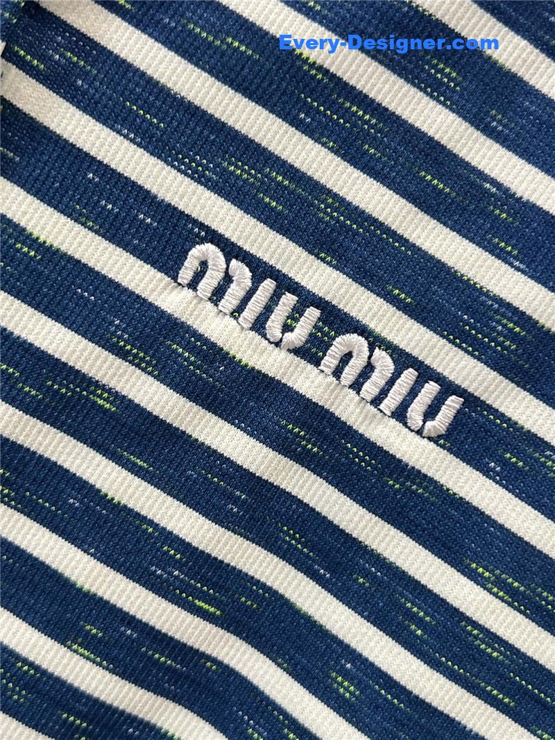 M1um1u striped single-breasted small coat replica designer clothes