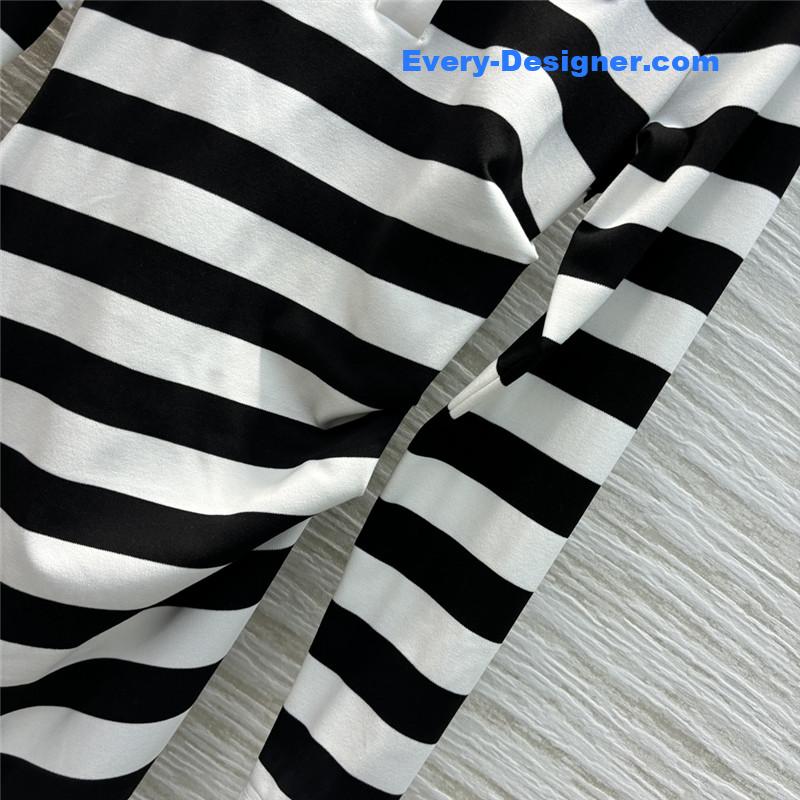 Ce1i*e polo collar horizontal striped dress replica clothes