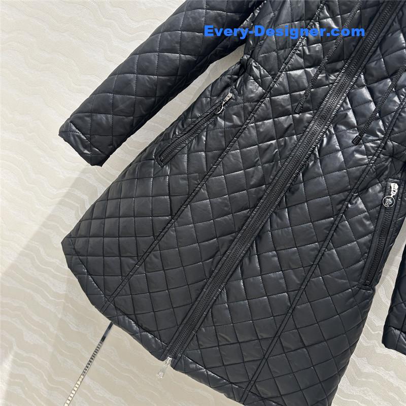 Moncler hooded long cotton coat replica clothing sites